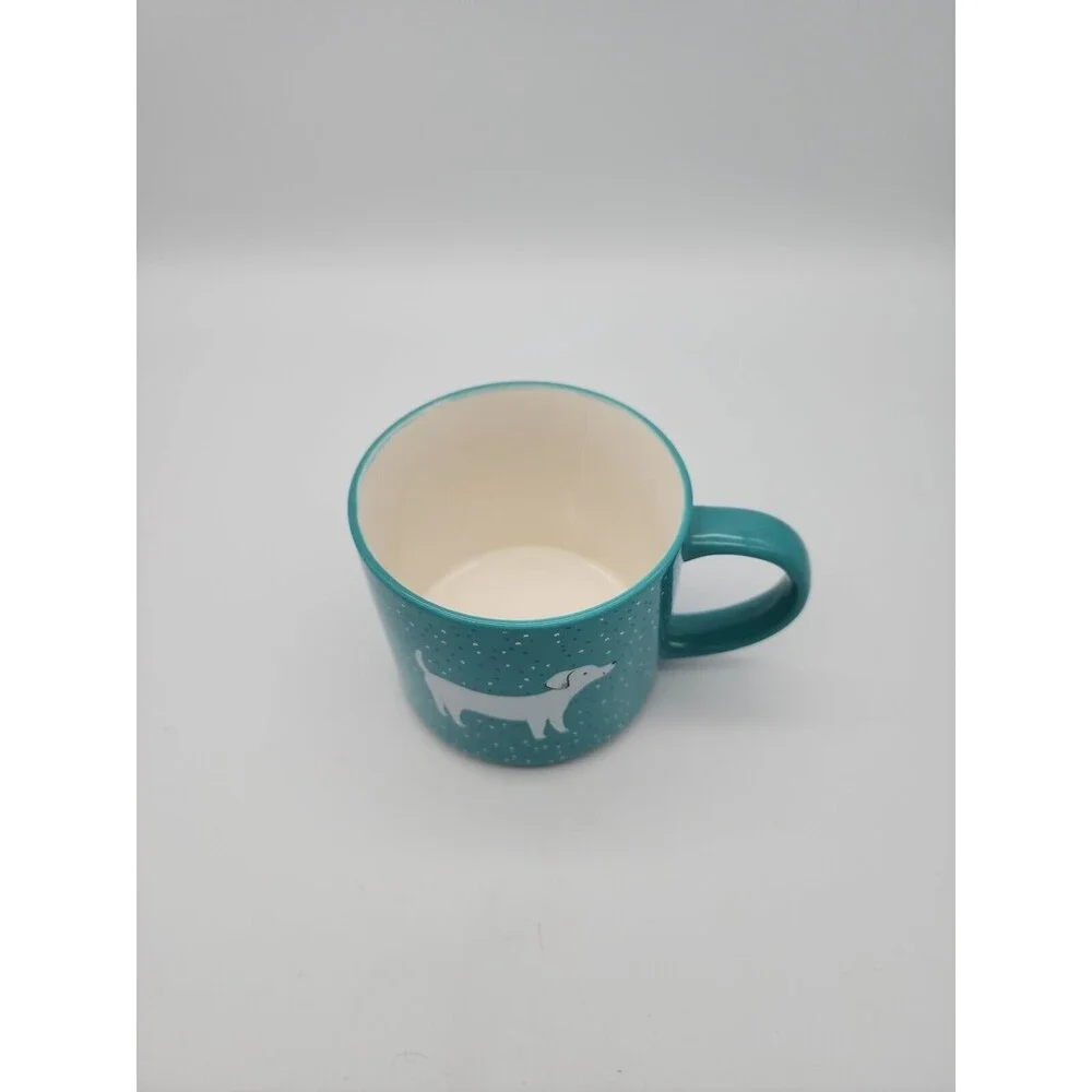 ELUM Home Beagle Dog Blue & White COFFEE MUG Speckled Print Mug